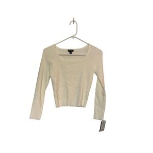 Girl's Art Class Long Sleeve Square Neck White Sweater L (10/12) Retail $20